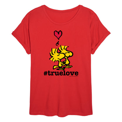 Peanuts - Woodstock True Love - Juniors Oversized Graphic T-Shirt