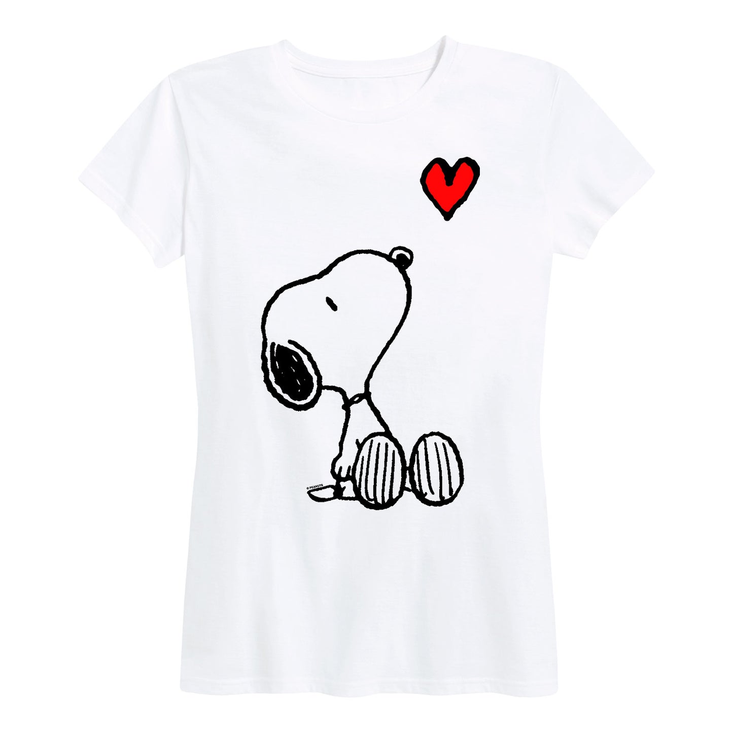 Peanuts - Snoopy Red Heart - Women's Short Sleeve Graphic T-Shirt