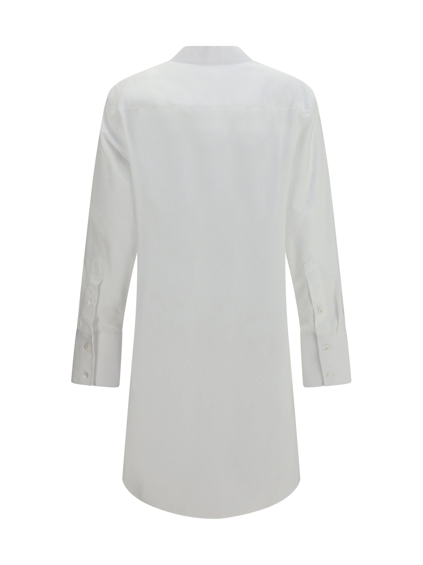 Dress Raw-Edge Cotton White
