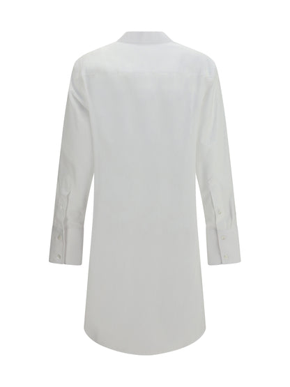 Dress Raw-Edge Cotton White