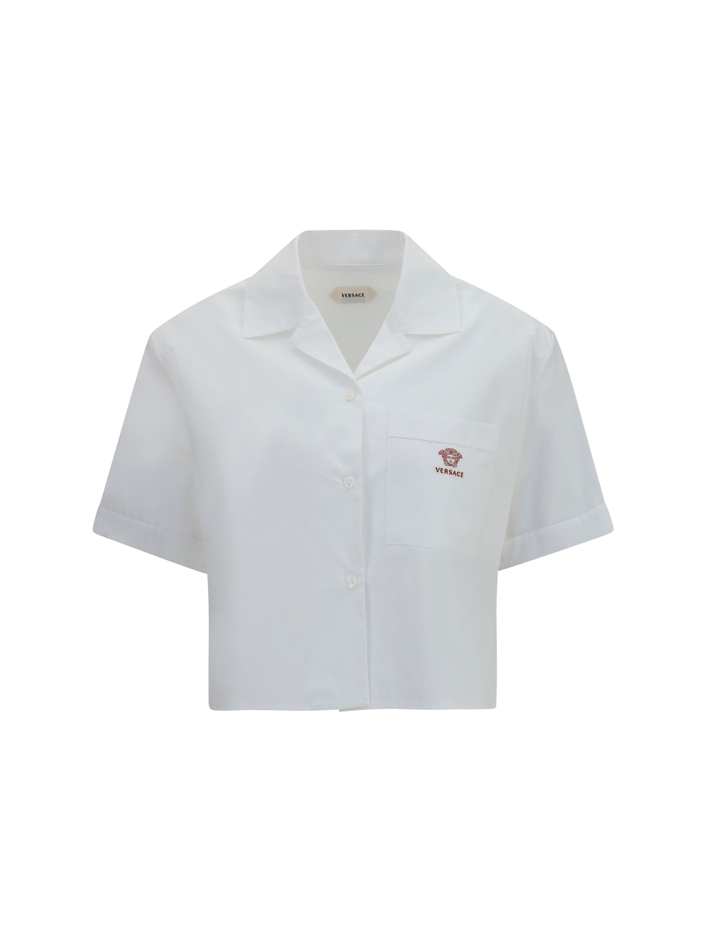 Shirt Cropped Cotton Poplin Optical White