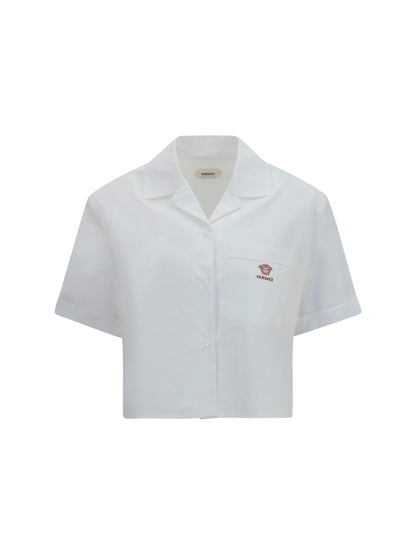 Shirt Cropped Cotton Poplin Optical White