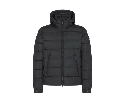 Save The Duck Mega Hooded Puffer Men Jacket Black