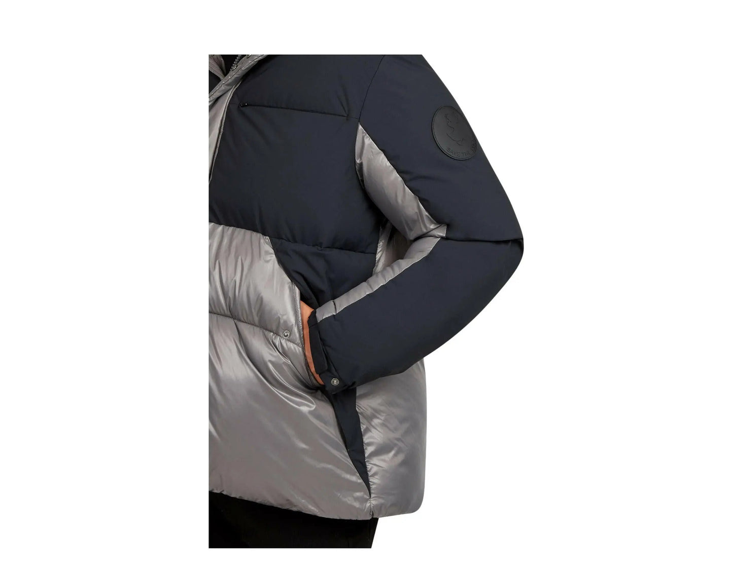 Save The Duck Luma Hooded Puffer Men Jacket Mid Grey/Black