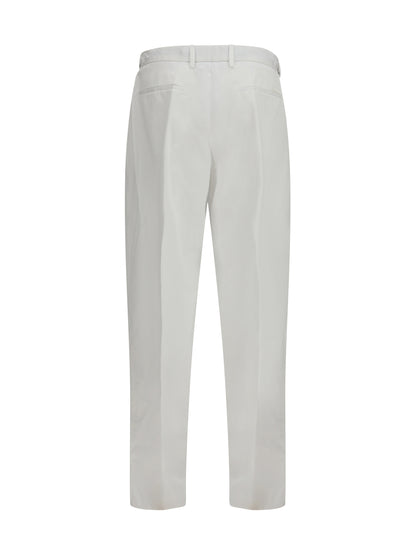 Pants Cotton Gabardine Optical White