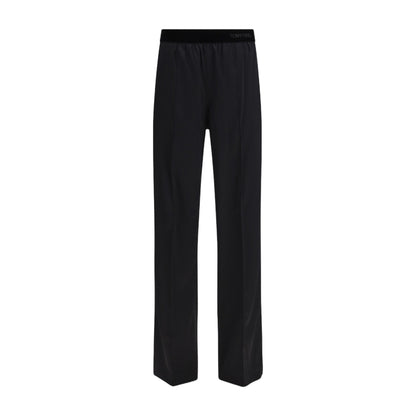 Trousers Stretch Silk Satin Black