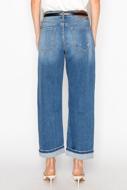Hybrid High Rise Straight Leg Jeans