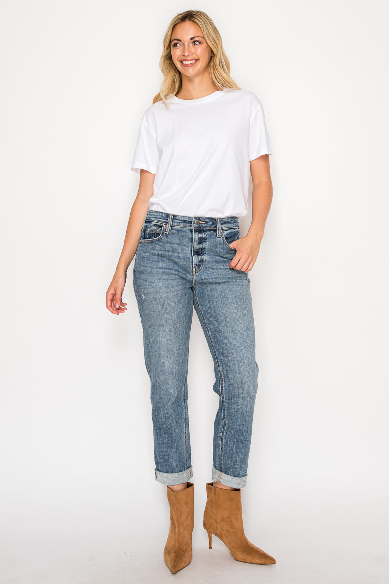 Mid Rise Modern Boyfriend Jeans