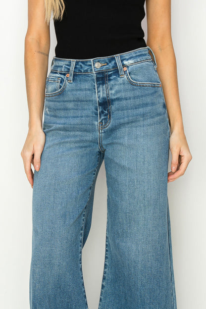 Noa High Rise Crop Palazzo Jeans