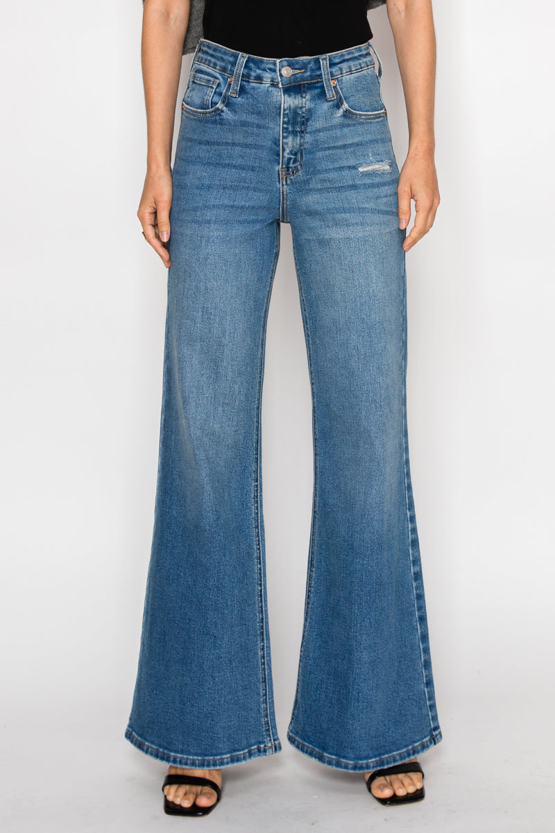 Reese Tummy Control Relaxed High Rise Palazzo Jeans