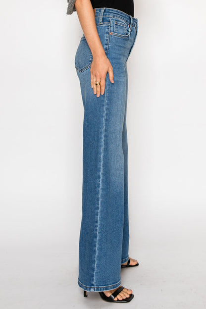 Reese Tummy Control Relaxed High Rise Palazzo Jeans