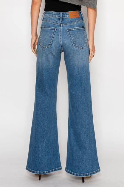 Reese Tummy Control Relaxed High Rise Palazzo Jeans