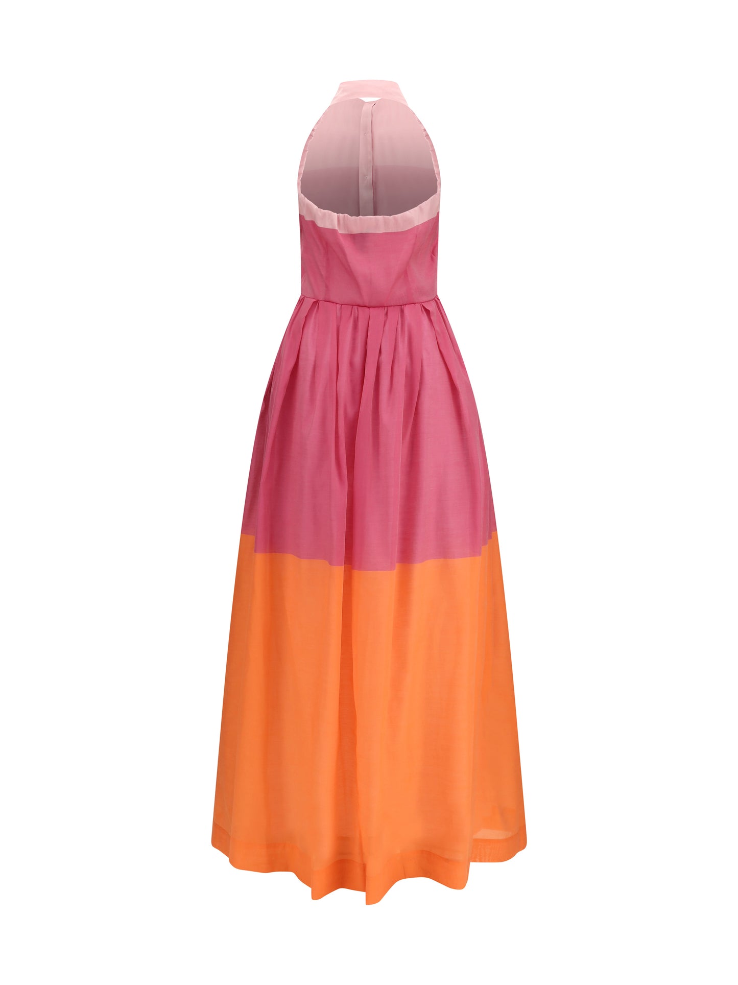 Dress Eglelong Orange/Pink Silk-Cotton