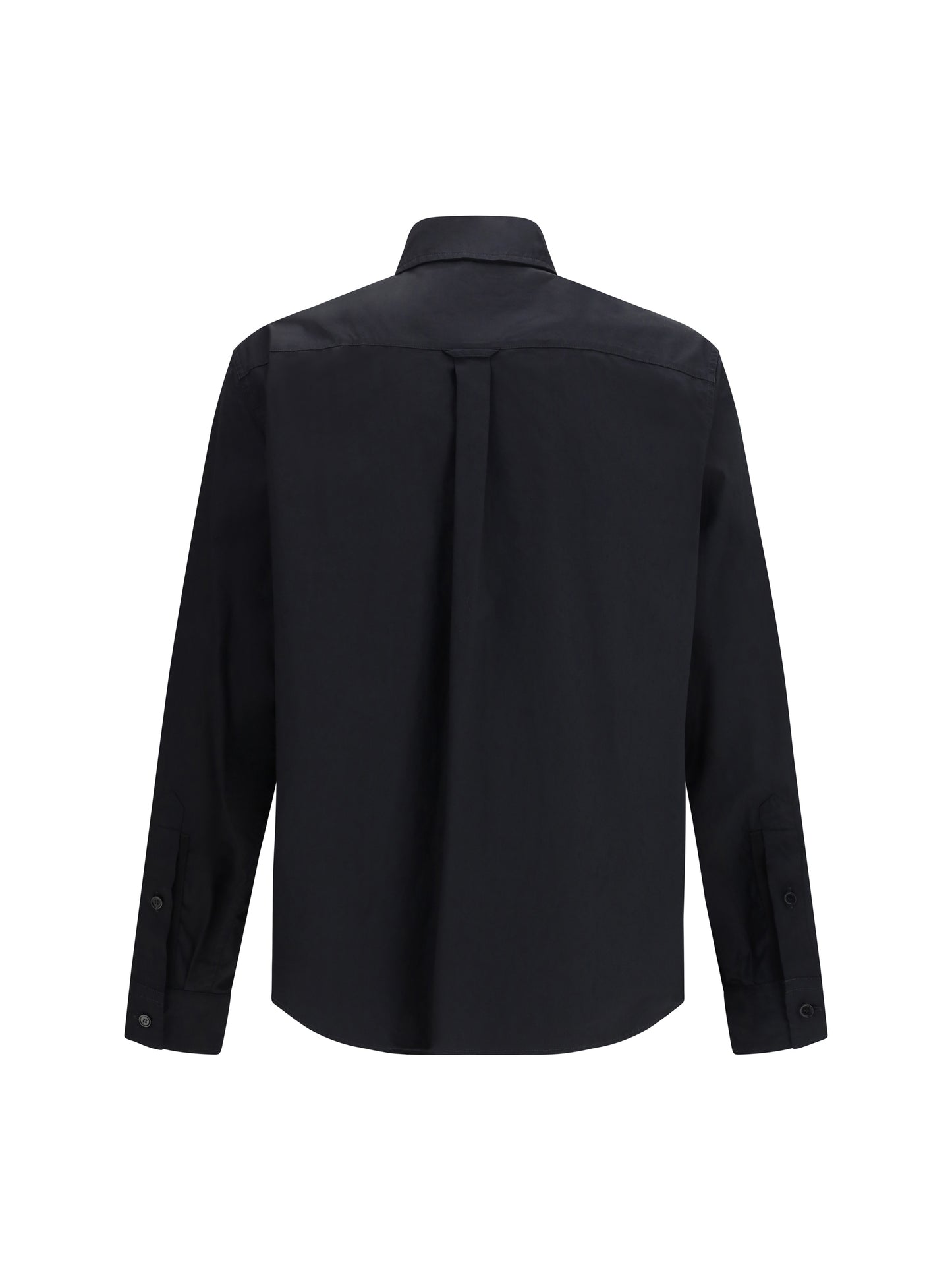 Cotton Shirt With Pockets Black