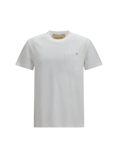Cotton T-Shirt VLogo White