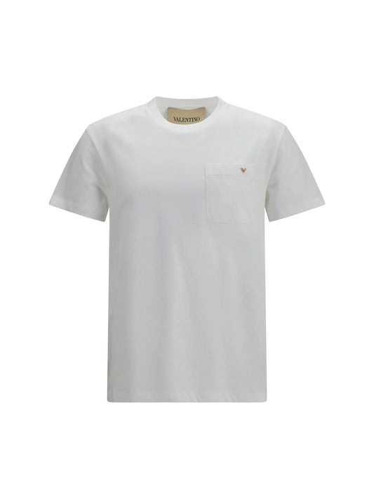 Cotton T-Shirt VLogo White