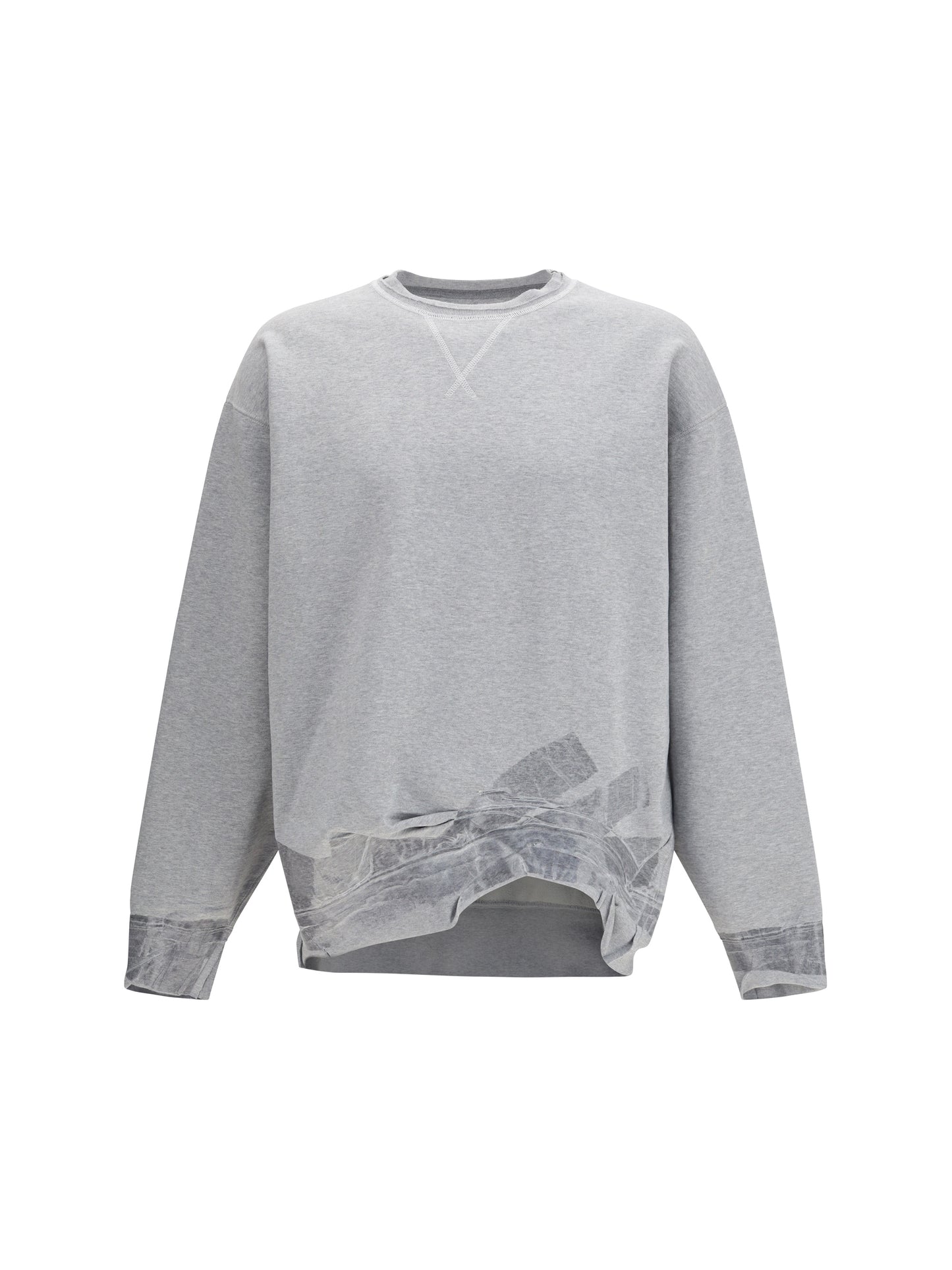 Sweatshirt Taped Jersey Grey Melange