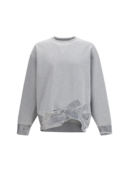 Sweatshirt Taped Jersey Grey Melange