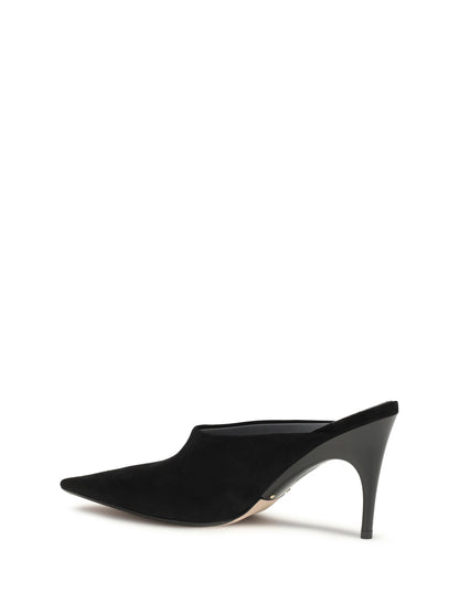 Mule Pumps Duchesse Suede Black/Gold