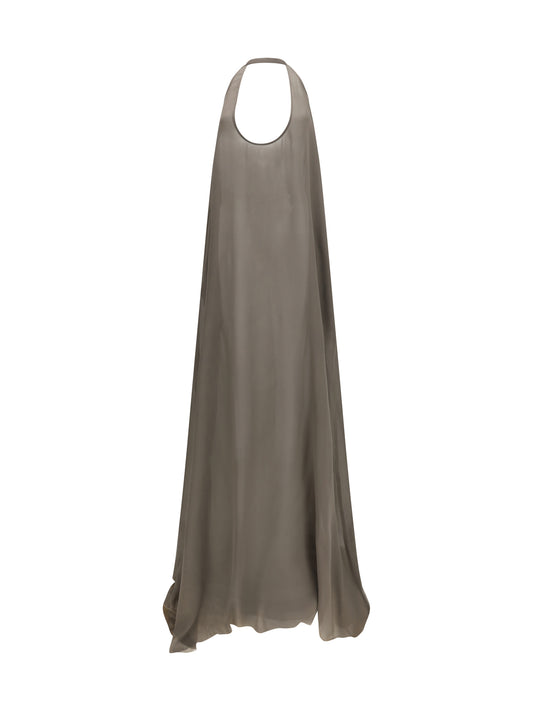 Dress Haltar Silk Georgette Dust