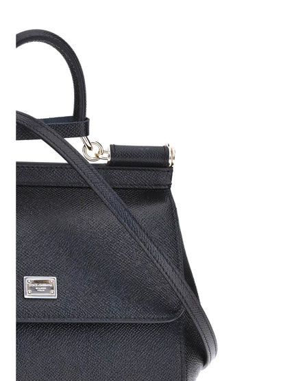 Leather Handbag Black Calfskin