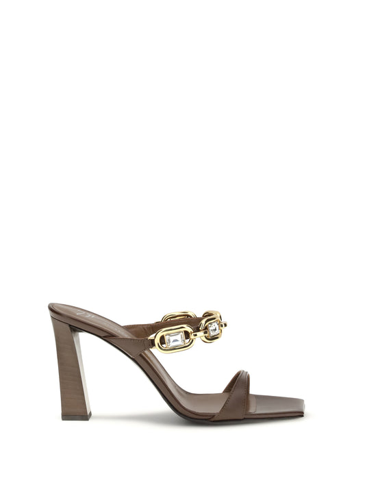 Leather Mules Hot Brown