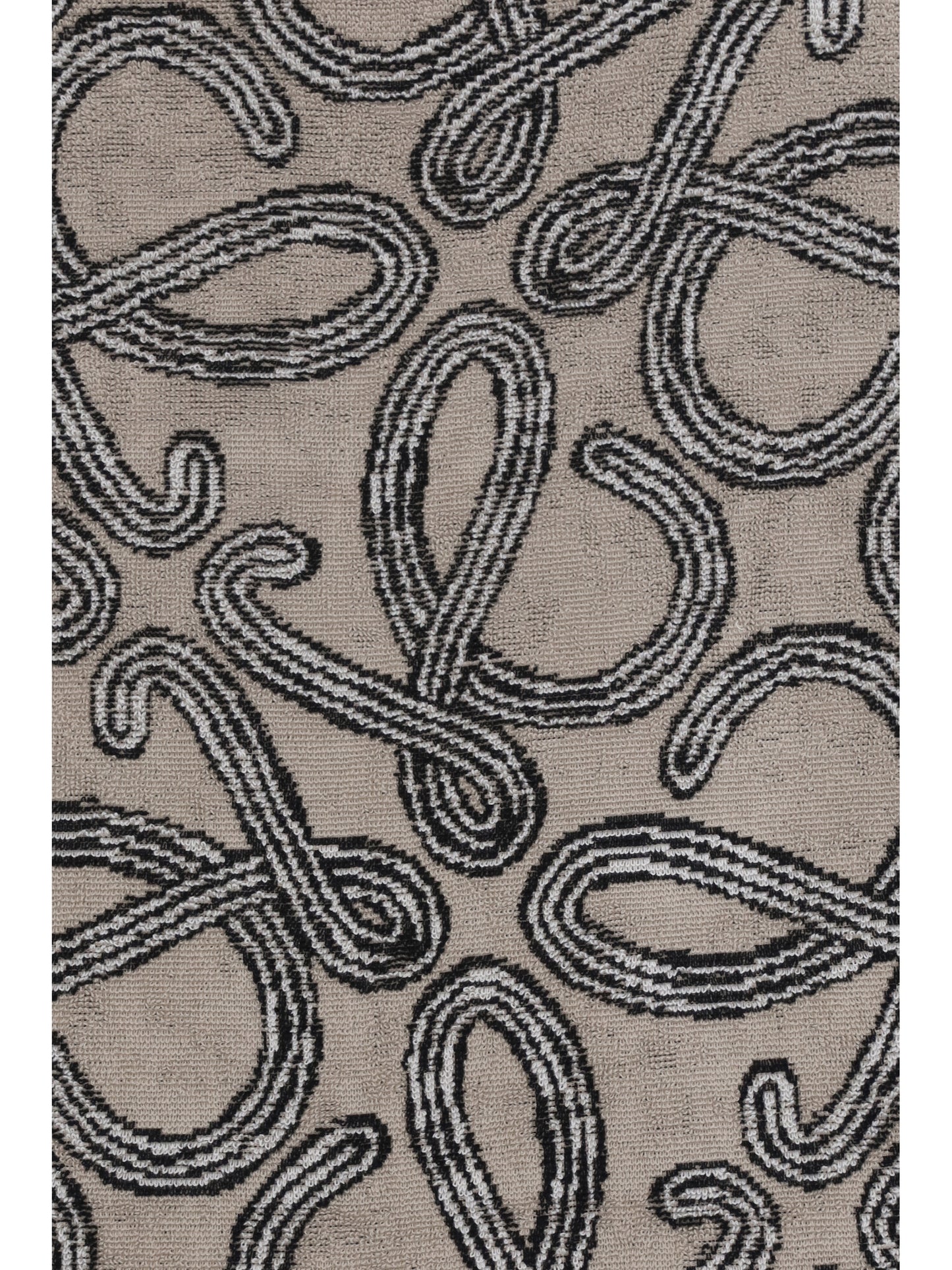 Towel Jacquard Cotton Beige/Black