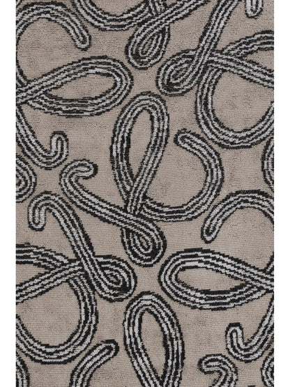Towel Jacquard Cotton Beige/Black