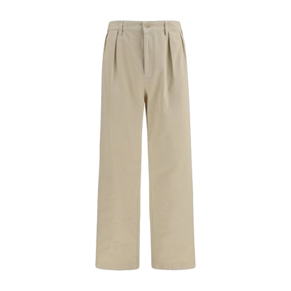 Pants Straight-Leg Cotton Sand