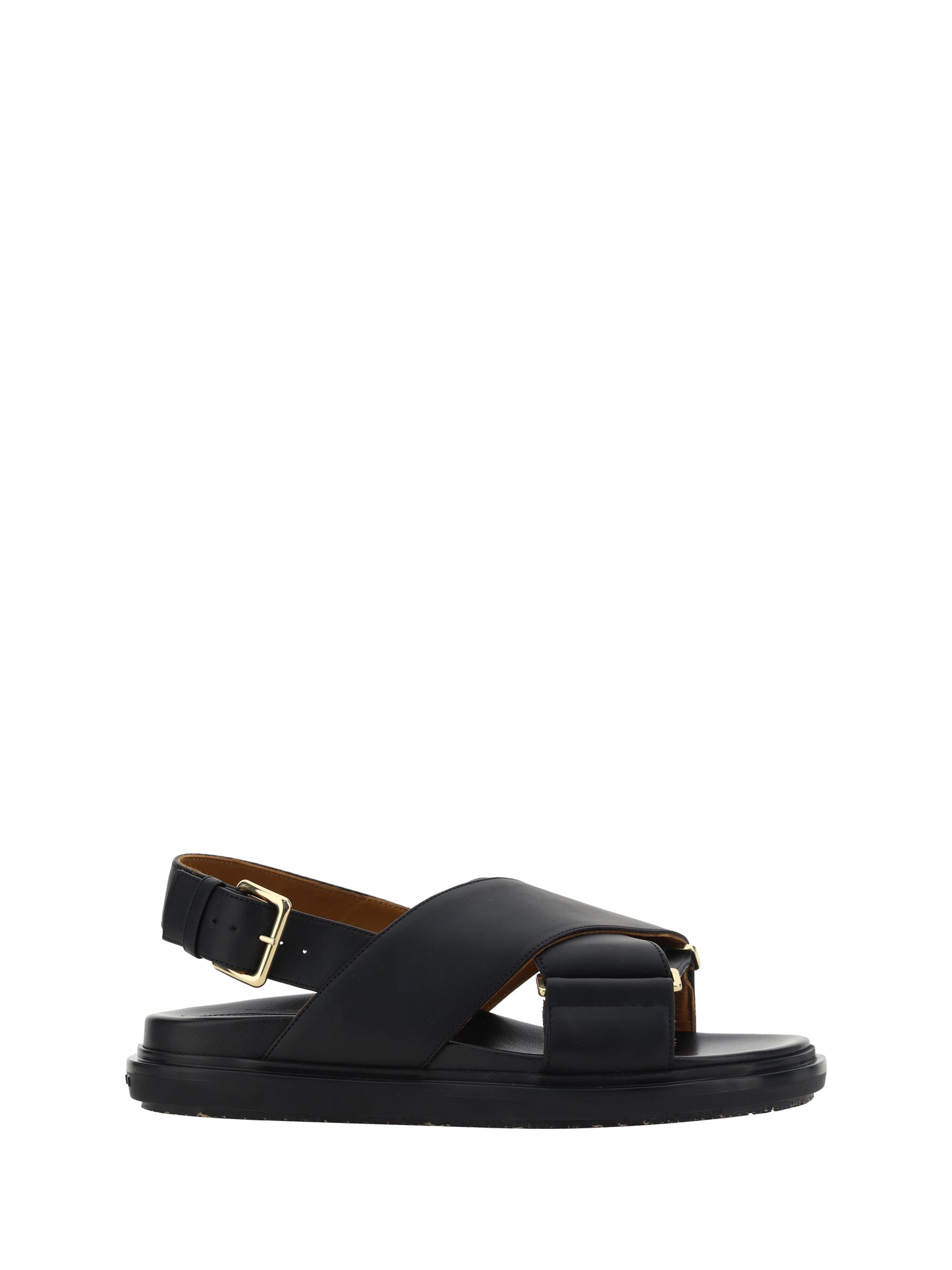 Sandals Fussbett Black Calf Leather