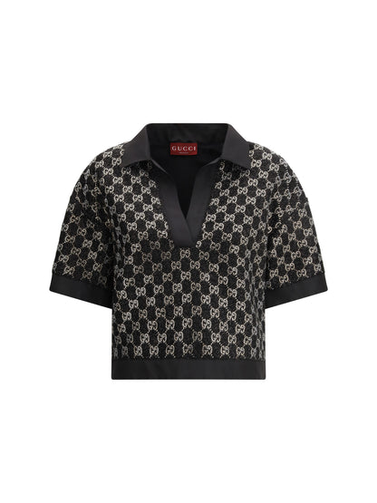 Top Wool Lamé Tweed Black