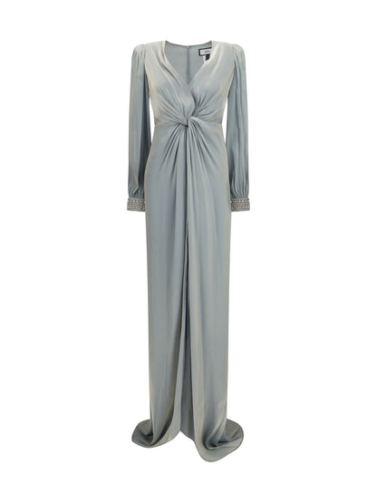 Long Crossover Dress Green
