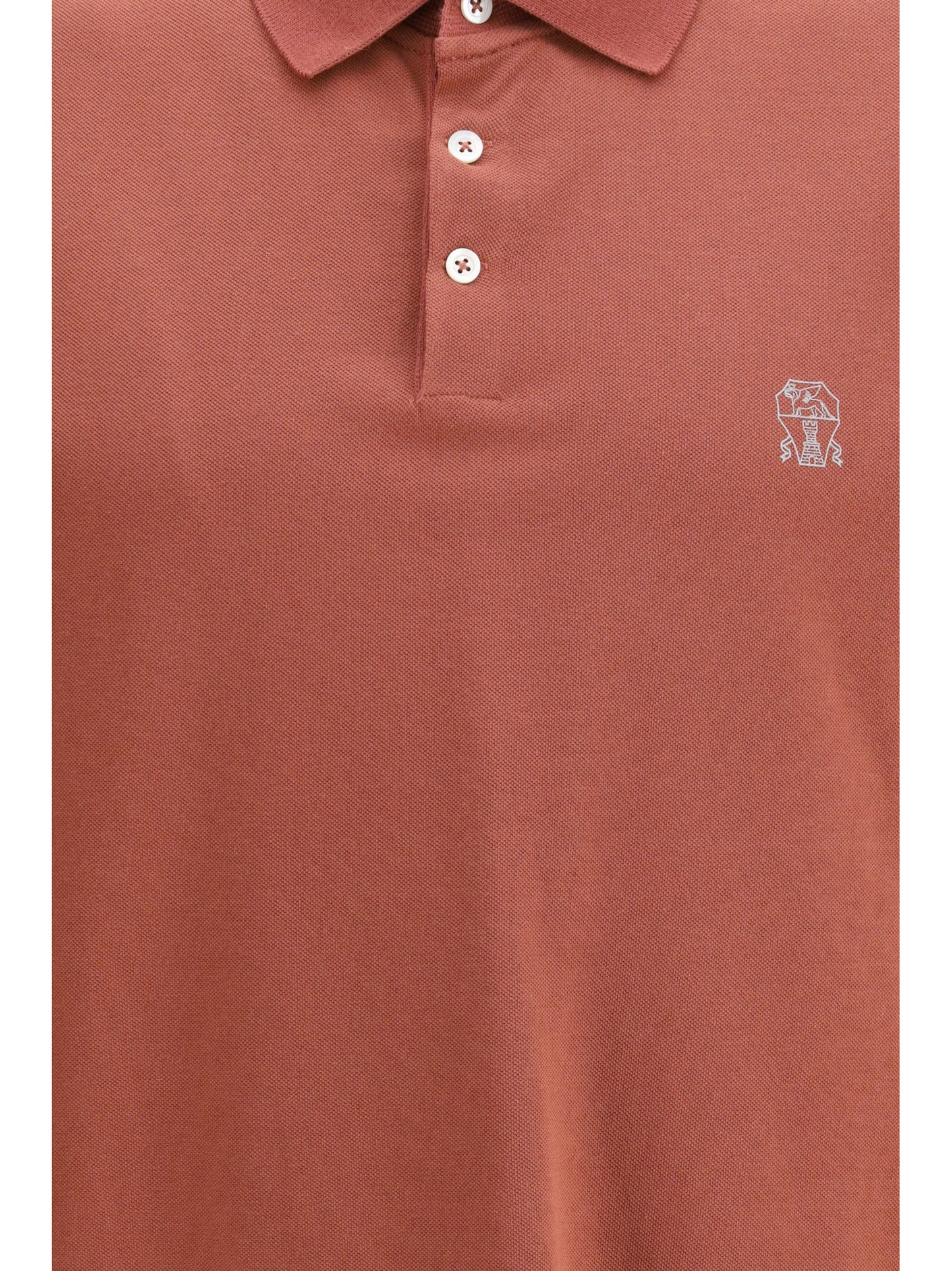 Polo Shirt Coral/Grey