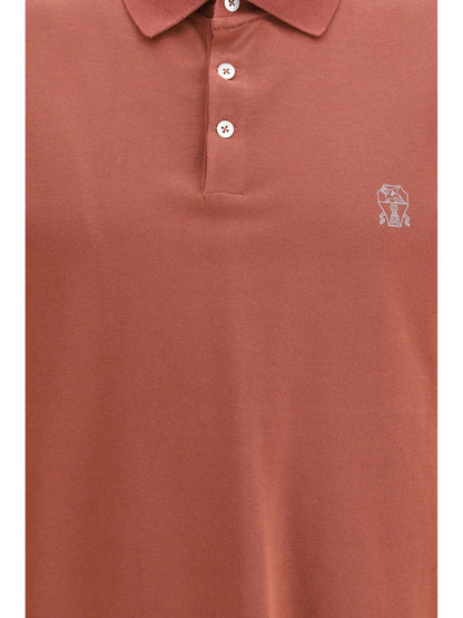 Polo Shirt Coral/Grey