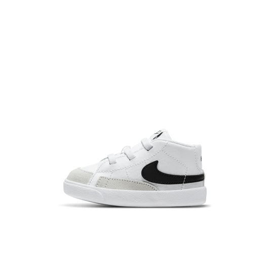 Nike Toddler Blazer Mid Crib Bootie 'White Black' Sneakers