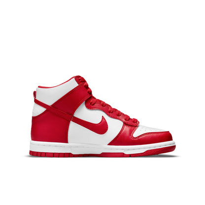 Nike Grade School Dunk High Gs 'Championship White Red' White Tongue Tag Sneakers