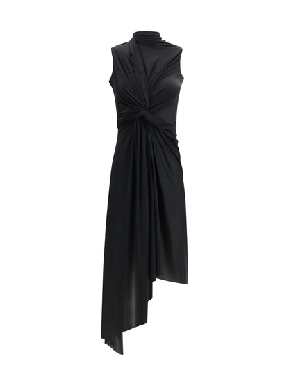 Dress Draped Midi Black