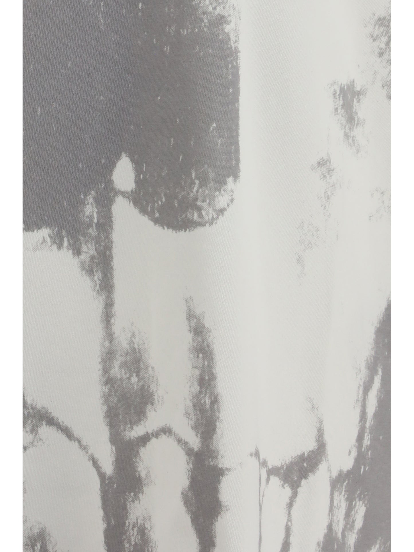 T-Shirt Skull Print White/Silver