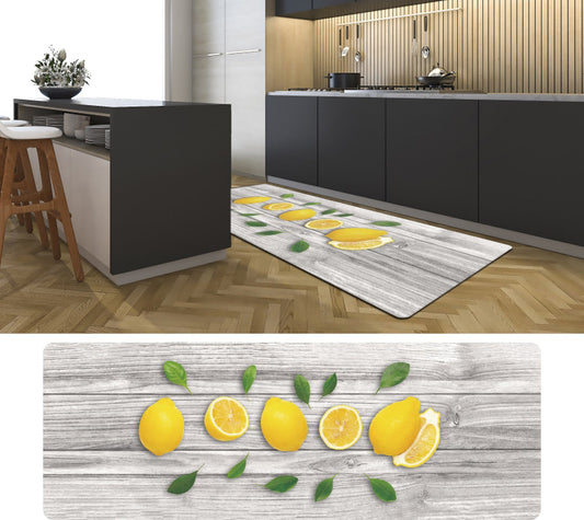 19.6 in. x 55 in. Anti-Fatigue Kitchen Runner Mat (Lemons)