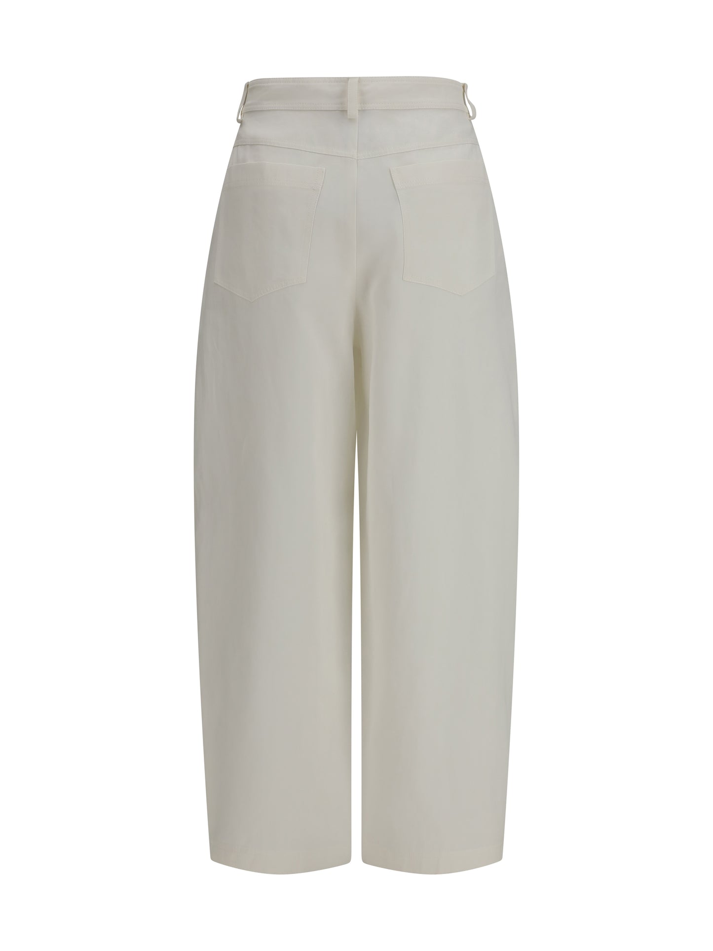 Jeans Barrel Fit White
