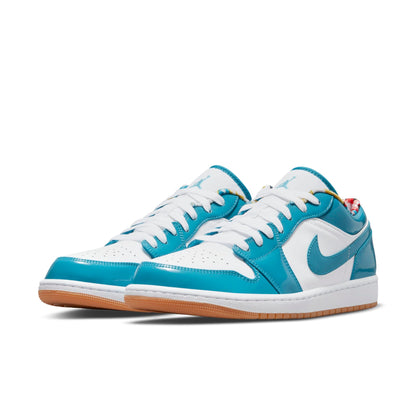 Air Jordan Men's Retro 1 Low Se 'Barcelona Cyber Teal' Sneakers