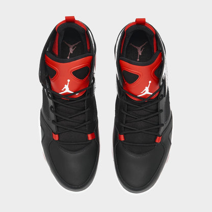 Air Jordan Men's Flight Club 91 'Black University Red' Sneakers