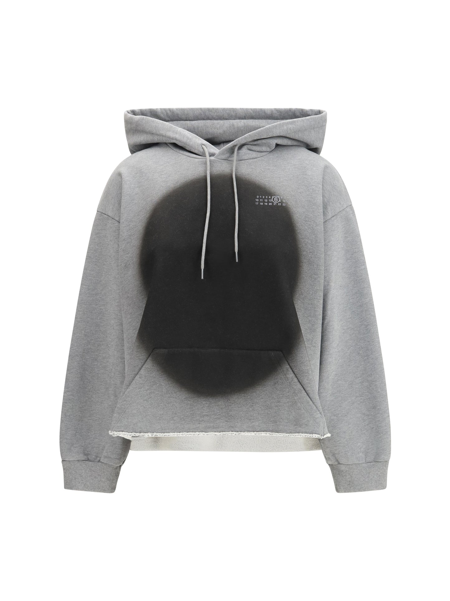 Hoodie Numeric Logo Spray Grey Melange