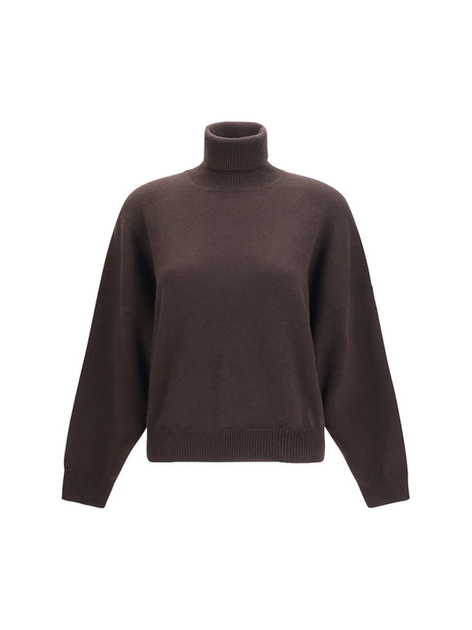 Cashmere Turtleneck Sweater — Coffee