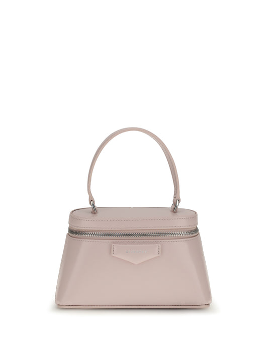 Leather Handbag Antigona Baby Pink