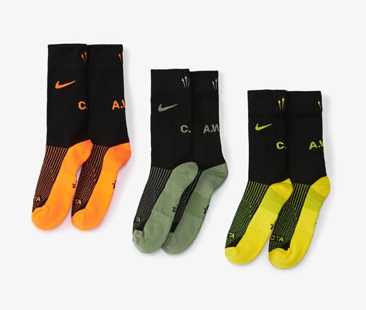 Nike Men's X Nocta Running Crew Socks 3-Pack 'Black'