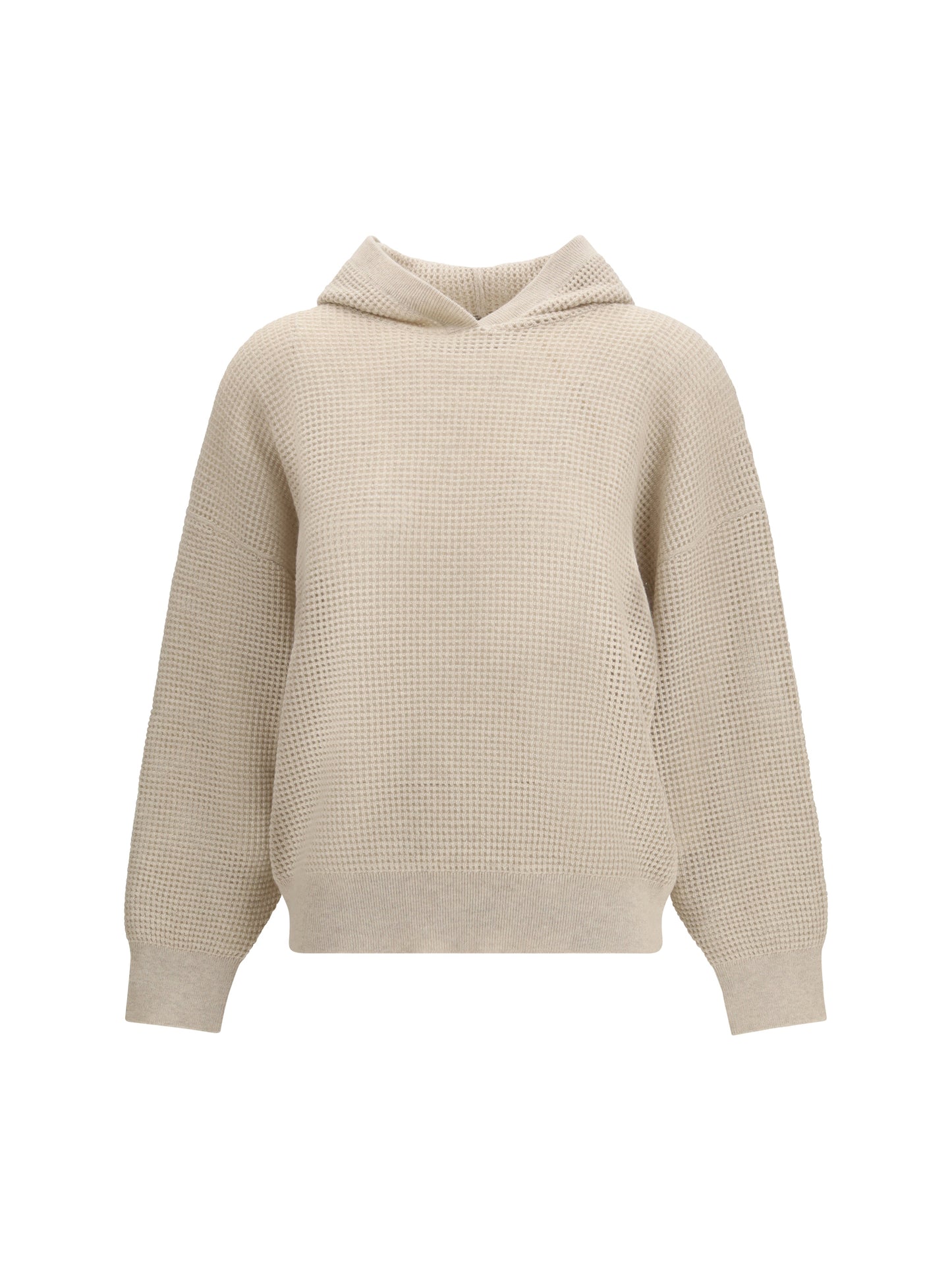Hooded Cashmere Sweatshirt Rustic Beige