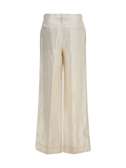 Tailored Linen Pants Panama/Platinum