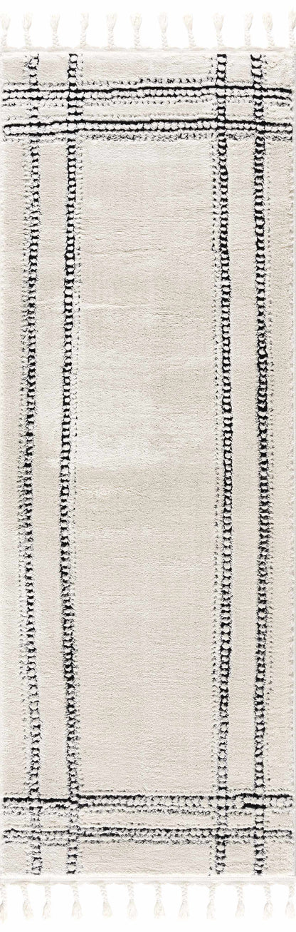 Ryuu Black & White Area Rug - Clearance