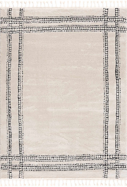 Ryuu Black & White Area Rug - Clearance